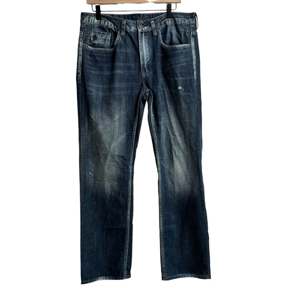 Buffalo David‎ Bitton Men's Straight Six Stretch Dark Wash Jeans Sz. 34 x 31 - Picture 1 of 11